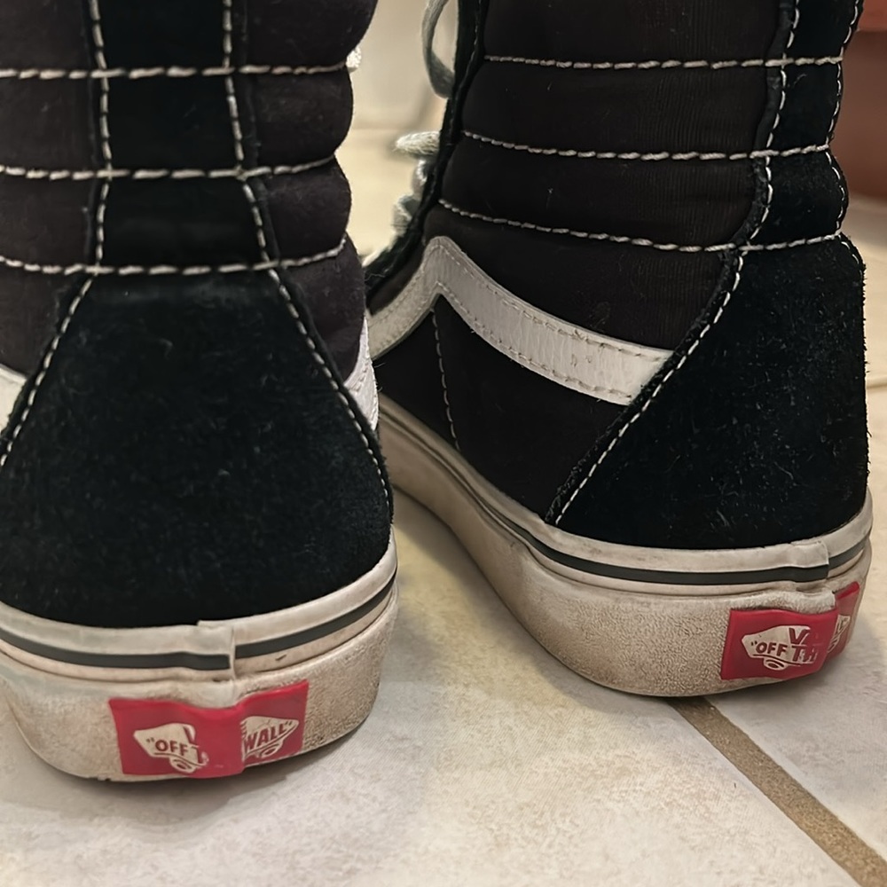 Black & White Hightop Vans - Picture 4 of 5